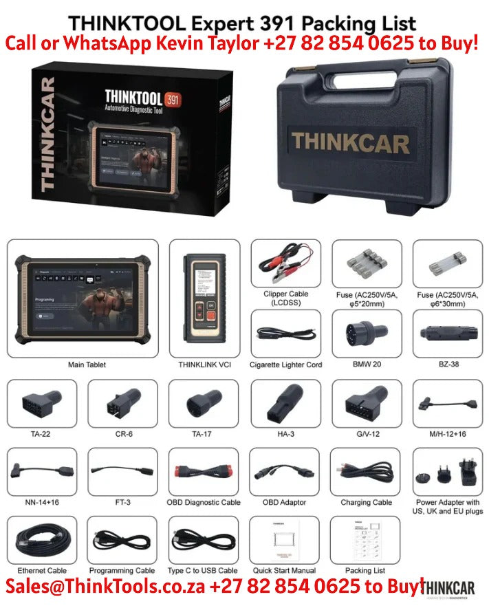 ThinkCar THINKTOOL Expert 391 with AI – Advanced OE-Level Vehicle Diagnostic & Cloud Programming System