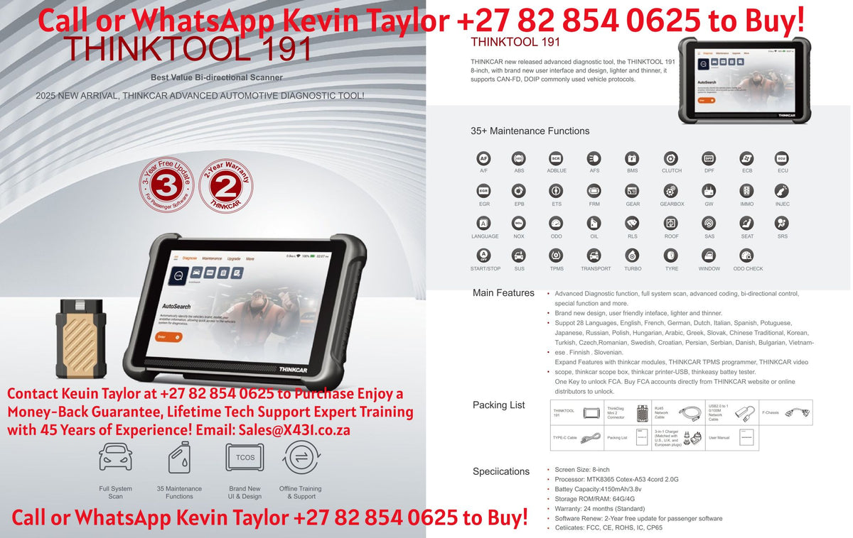 THINKTOOL Expert 191 with AI Professional Vehicle Diagnostic Tool
